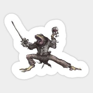 Fencing Frog / toad / roleplaying dragons Sticker